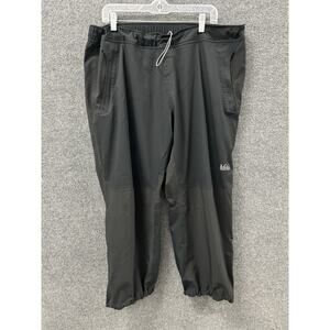 REI Rain Pants Womens XL-30L Black Waterproof E1 Elements Hiking Outdoors